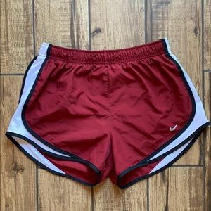 Maroon Nike Dri-Fit shorts